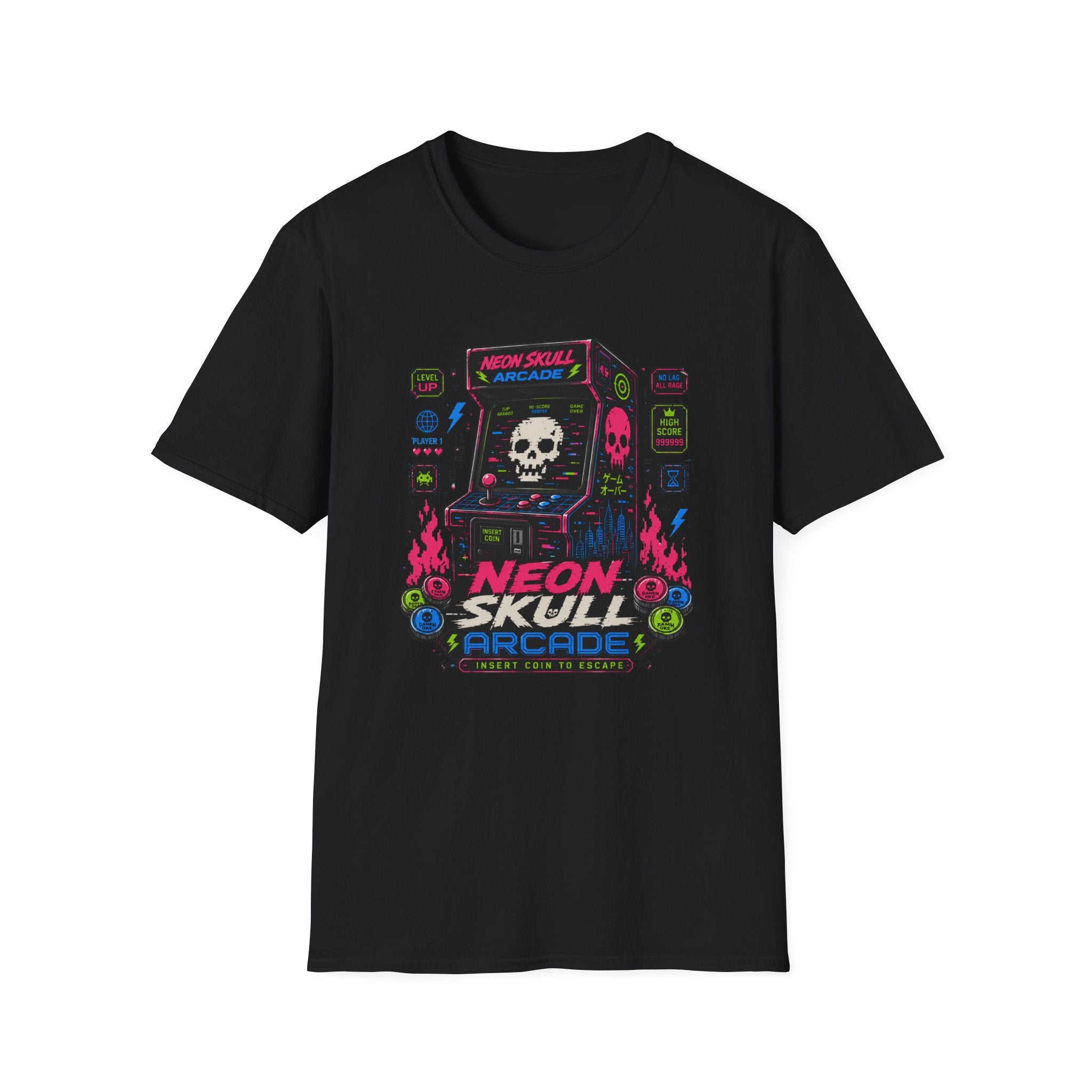 Neon Skull Arcade T-Shirt