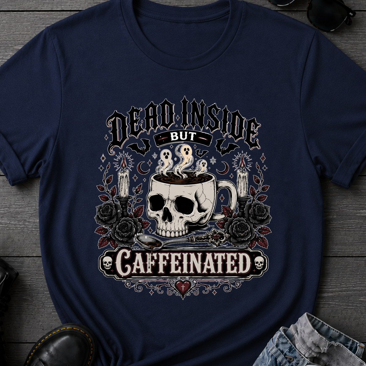 Dead Inside But Caffeinated Variant T-Shirt