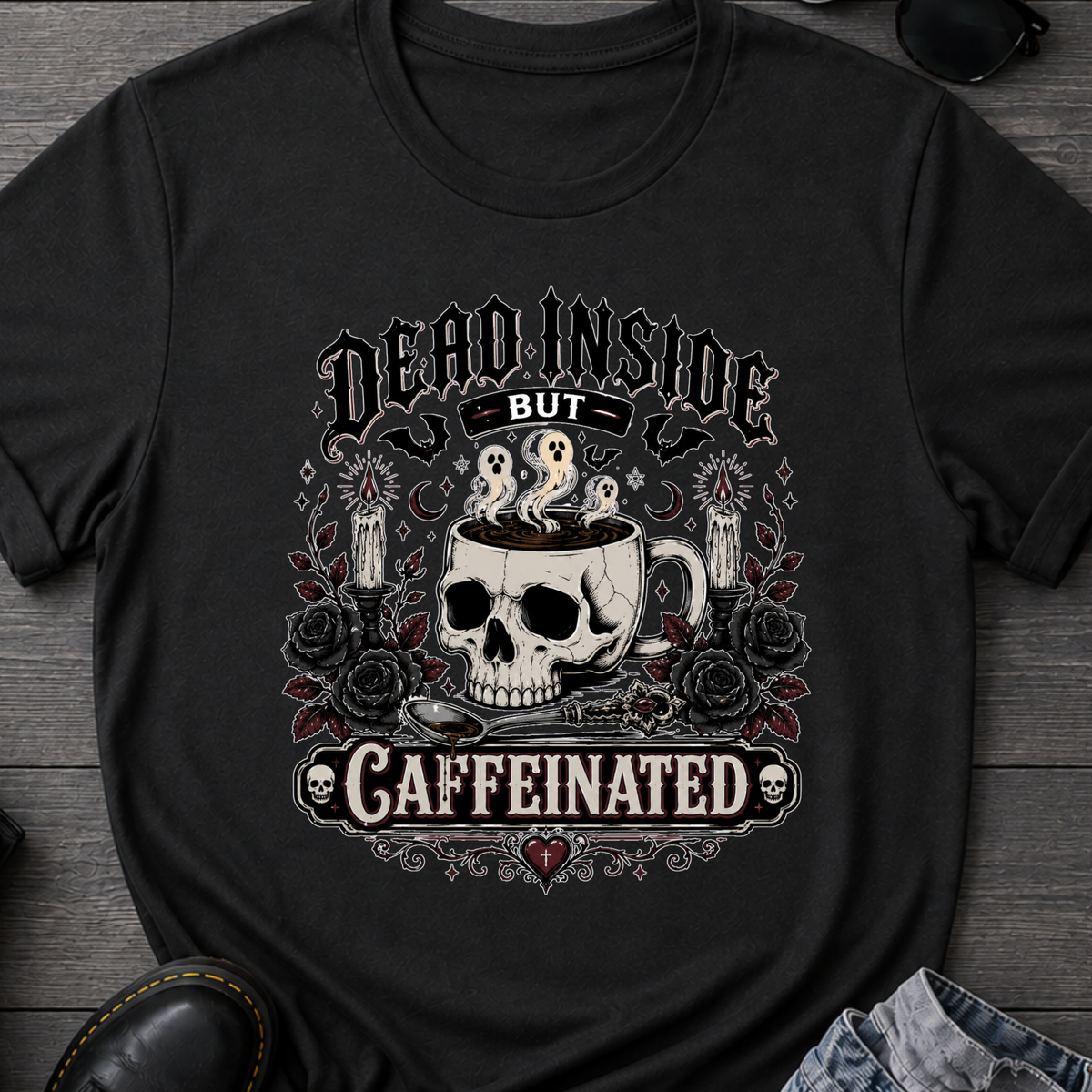 Dead Inside But Caffeinated Variant T-Shirt