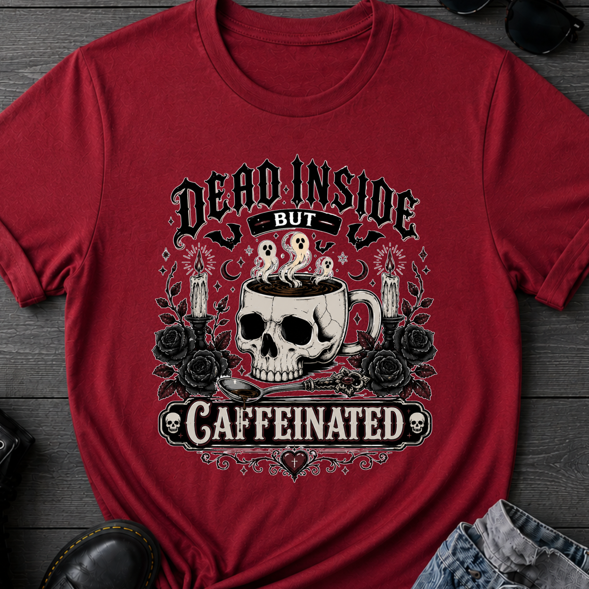 Dead Inside But Caffeinated Variant T-Shirt