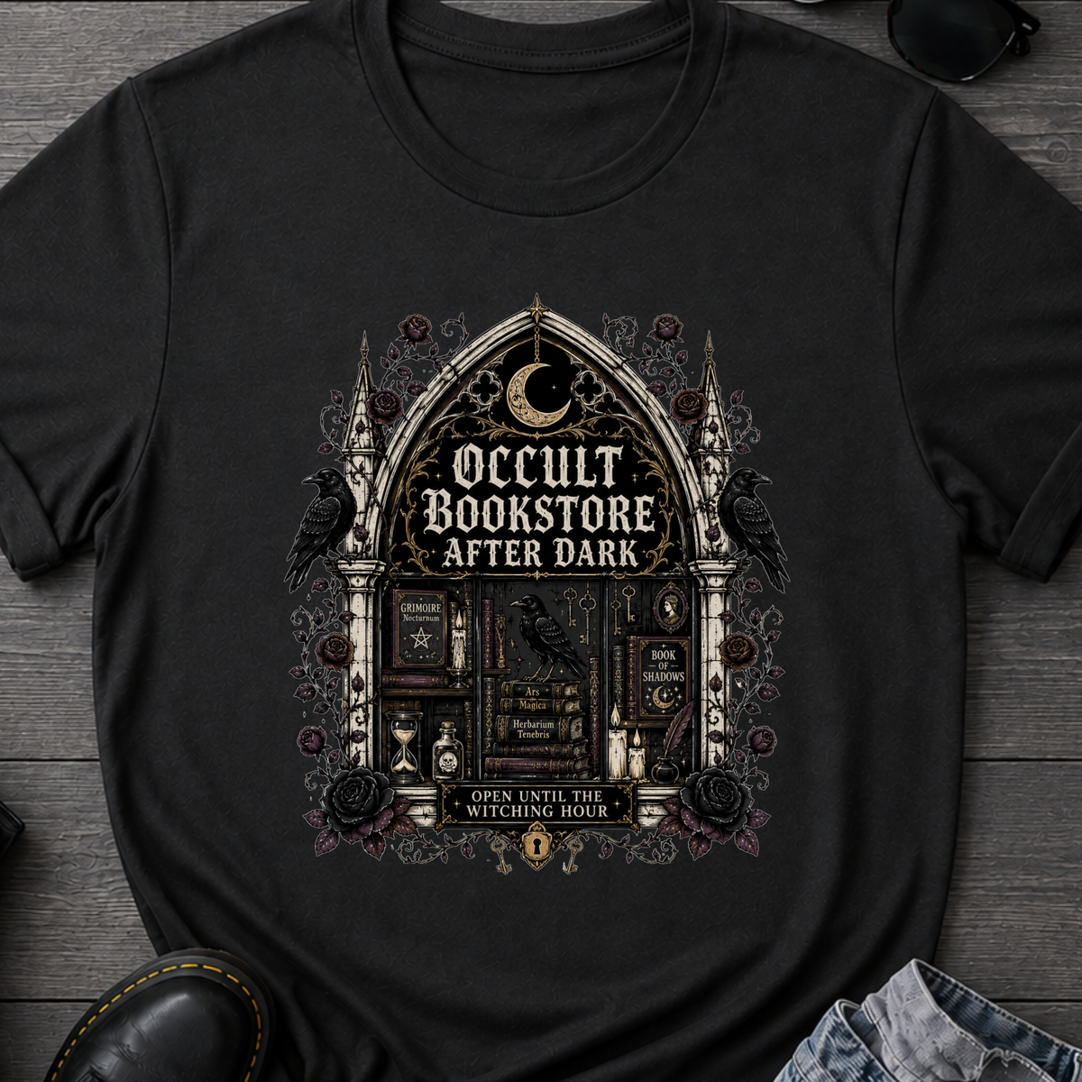Occult Bookstore After Dark T-Shirt
