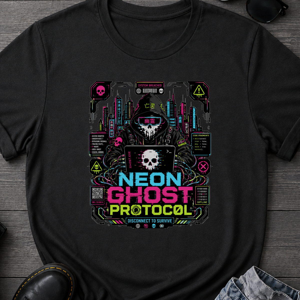 Neon Ghost Protocol T-Shirt