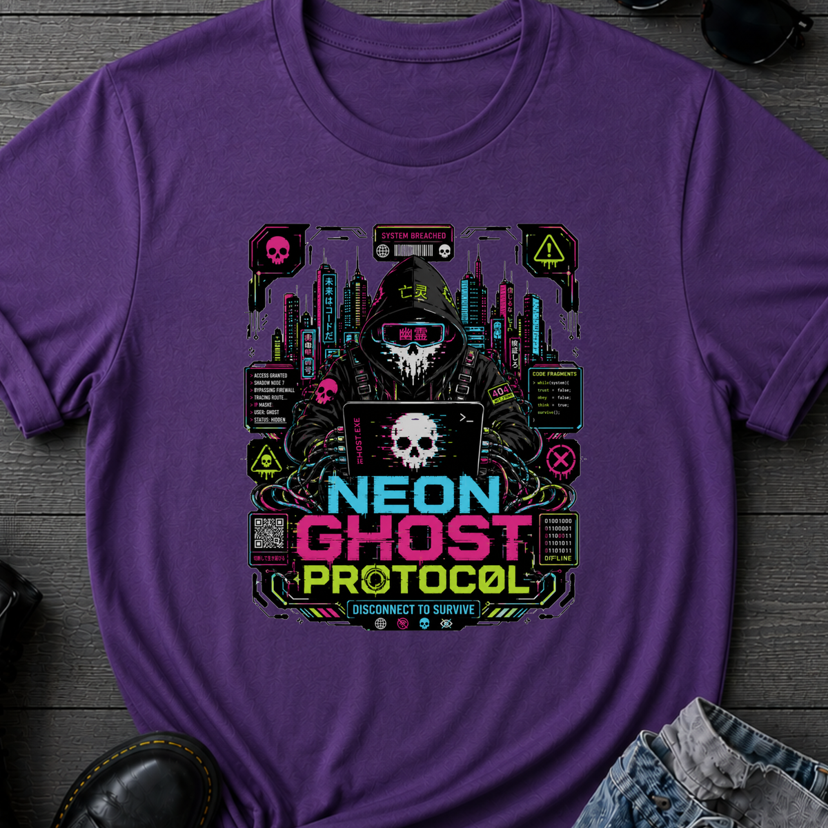 Neon Ghost Protocol T-Shirt