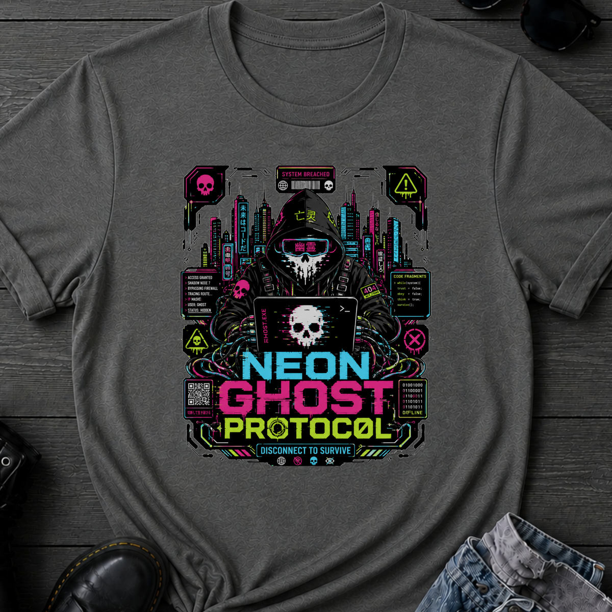 Neon Ghost Protocol T-Shirt