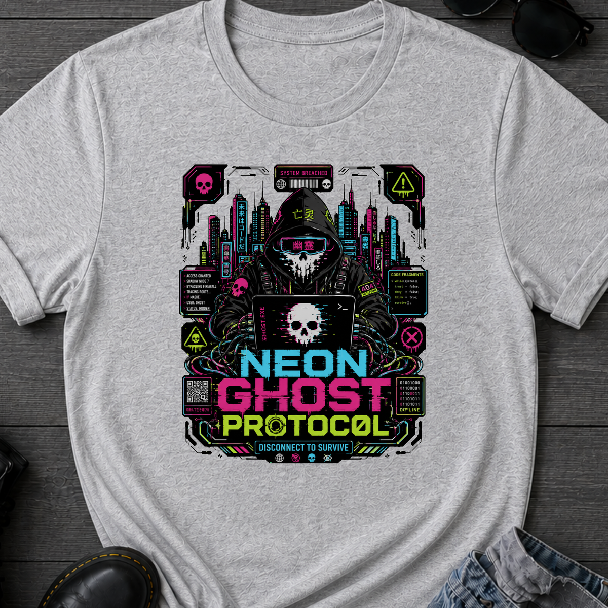 Neon Ghost Protocol T-Shirt