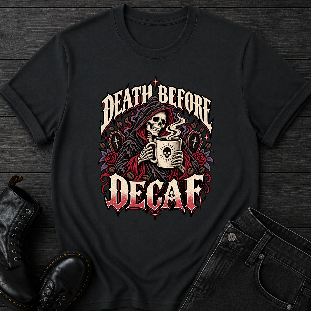 Death Before Decaf T-Shirt