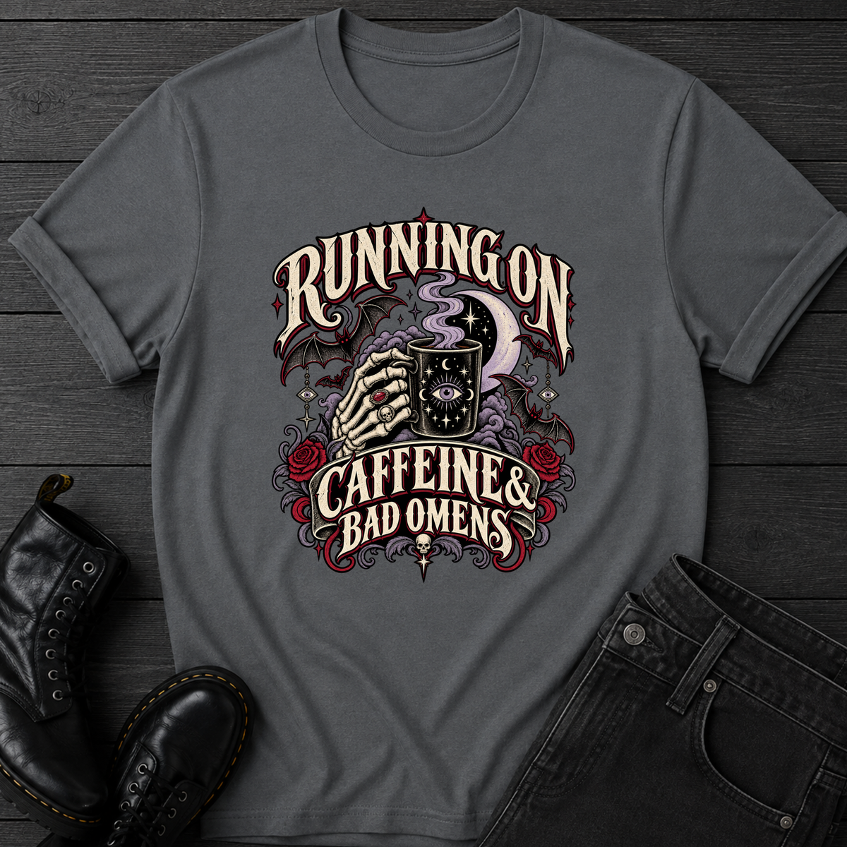 Running On Caffeine & Bad Omens T-Shirt