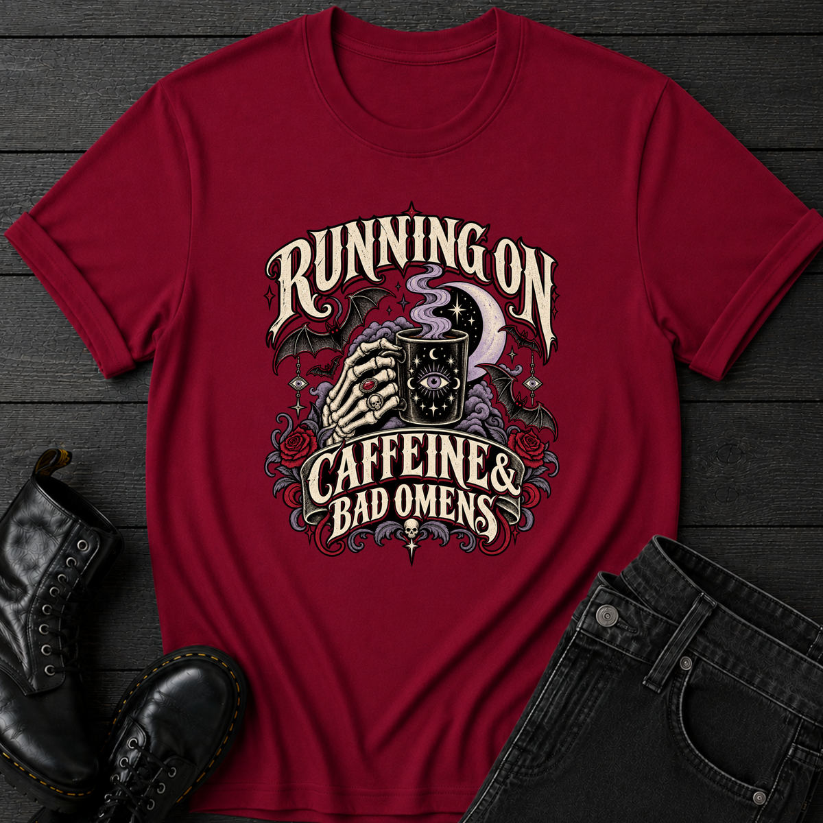 Running On Caffeine & Bad Omens T-Shirt