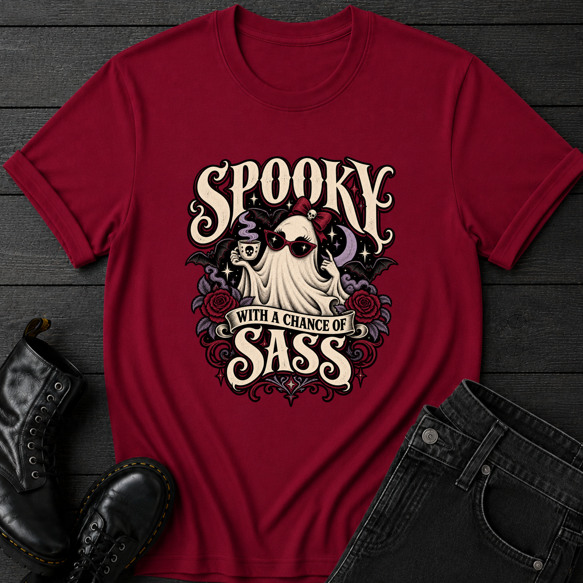 Spooky With A Chance Of Sass T-Shirt
