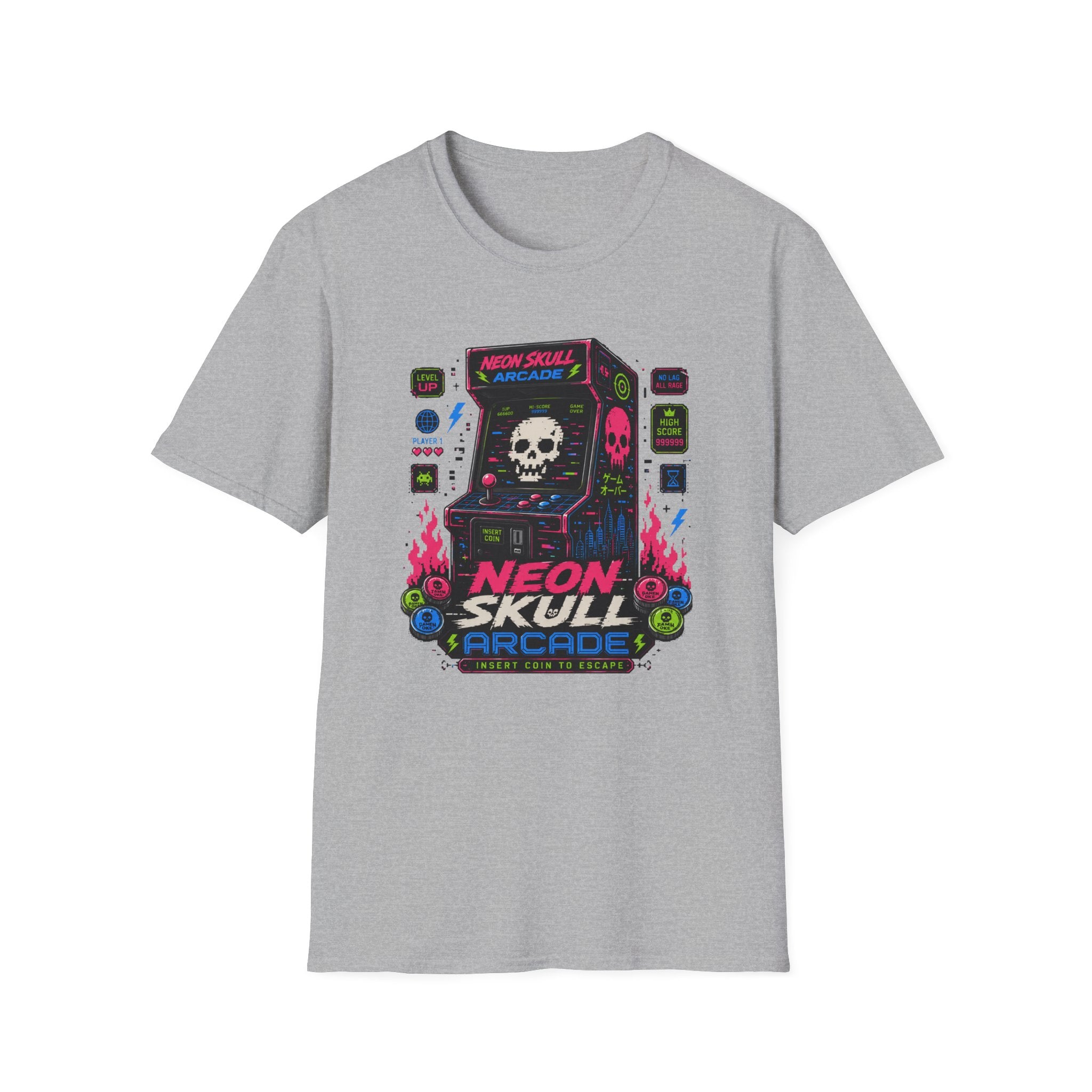 Neon Skull Arcade T-Shirt