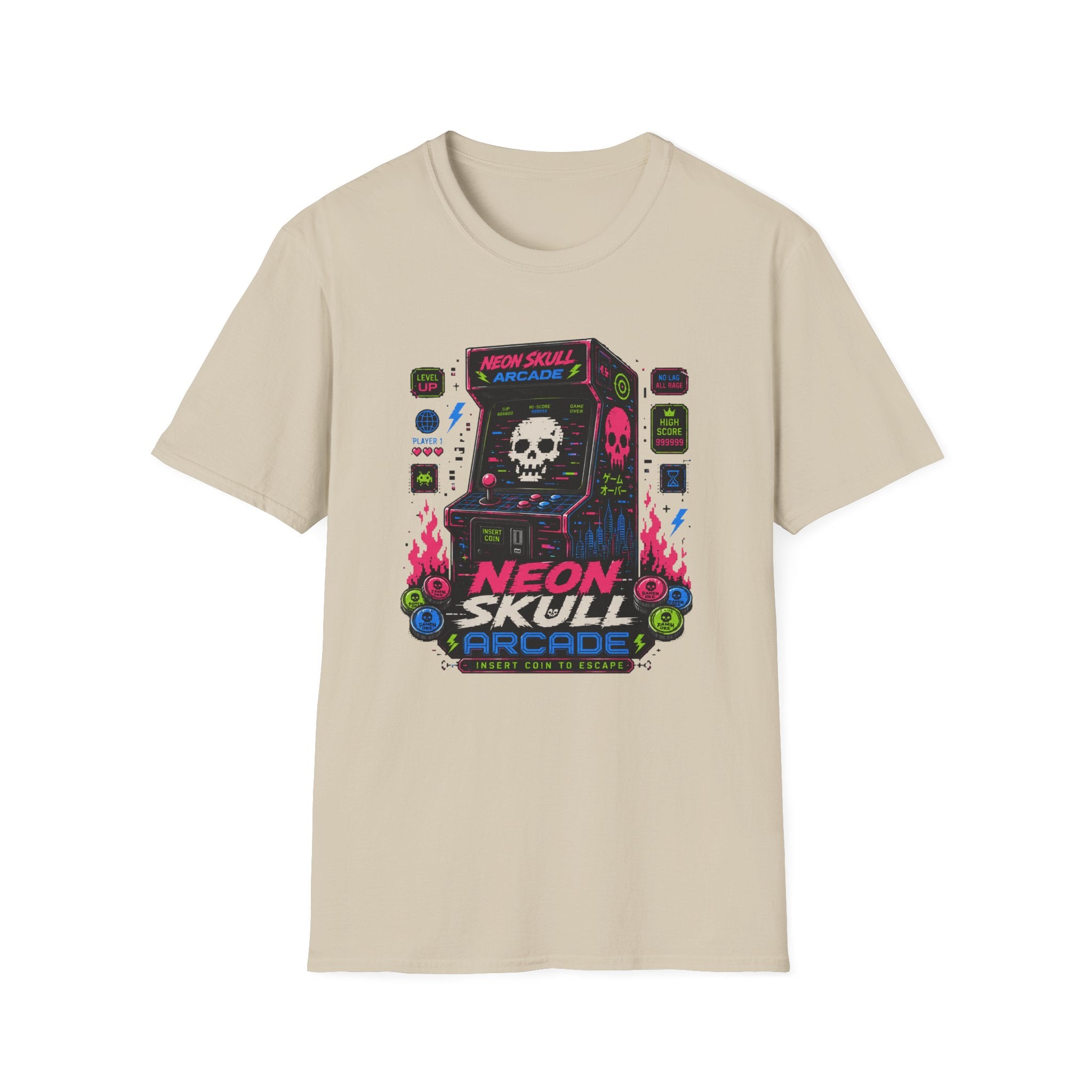 Neon Skull Arcade T-Shirt